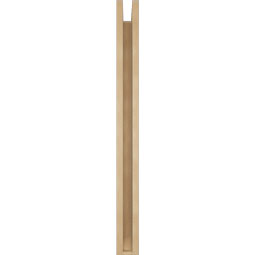 Ekena Millwork - BKTUR0352X28X40TRA06RCPR - Timberthane Faux Wood Traditional Style Bracket w/ Offset Brace, Slat Ends, 3 1/2"W x 28"D x 40"H, Primed Tan
