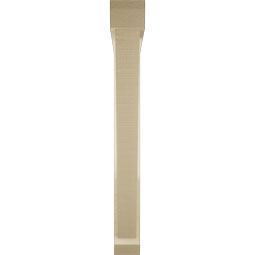 Ekena Millwork - BKTUR0352X30X30TRA06RCPR - Timberthane Faux Wood Traditional Style Bracket w/ Offset Brace, Slat Ends, 3 1/2"W x 30"D x 30"H, Primed Tan