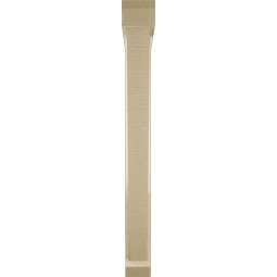 Ekena Millwork - BKTUR0352X30X34TRA06RCPR - Timberthane Faux Wood Traditional Style Bracket w/ Offset Brace, Slat Ends, 3 1/2"W x 30"D x 34"H, Primed Tan