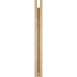 Ekena Millwork - BKTUR0352X30X34TRA06RCPR - Timberthane Faux Wood Traditional Style Bracket w/ Offset Brace, Slat Ends, 3 1/2"W x 30"D x 34"H, Primed Tan