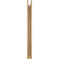 Ekena Millwork - BKTUR0352X30X36TRA06RCPR - Timberthane Faux Wood Traditional Style Bracket w/ Offset Brace, Slat Ends, 3 1/2"W x 30"D x 36"H, Primed Tan