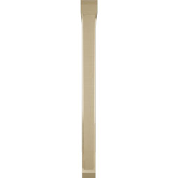 Ekena Millwork - BKTUR0352X30X42TRA06RCPR - Timberthane Faux Wood Traditional Style Bracket w/ Offset Brace, Slat Ends, 3 1/2"W x 30"D x 42"H, Primed Tan