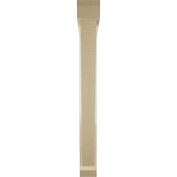 Ekena Millwork - BKTUR0352X32X32TRA06RCPR - Timberthane Faux Wood Traditional Style Bracket w/ Offset Brace, Slat Ends, 3 1/2"W x 32"D x 32"H, Primed Tan