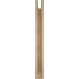 Ekena Millwork - BKTUR0352X32X32TRA06RCPR - Timberthane Faux Wood Traditional Style Bracket w/ Offset Brace, Slat Ends, 3 1/2"W x 32"D x 32"H, Primed Tan