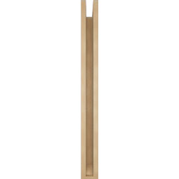 Ekena Millwork - BKTUR0352X32X36TRA06RCPR - Timberthane Faux Wood Traditional Style Bracket w/ Offset Brace, Slat Ends, 3 1/2"W x 32"D x 36"H, Primed Tan