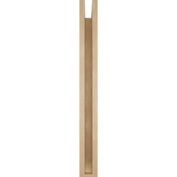 Ekena Millwork - BKTUR0352X34X34TRA06RCPR - Timberthane Faux Wood Traditional Style Bracket w/ Offset Brace, Slat Ends, 3 1/2"W x 34"D x 34"H, Primed Tan