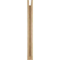 Ekena Millwork - BKTUR0352X34X38TRA06RCPR - Timberthane Faux Wood Traditional Style Bracket w/ Offset Brace, Slat Ends, 3 1/2"W x 34"D x 38"H, Primed Tan