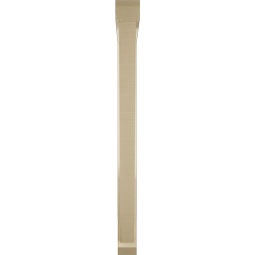 Ekena Millwork - BKTUR0352X34X42TRA06RCPR - Timberthane Faux Wood Traditional Style Bracket w/ Offset Brace, Slat Ends, 3 1/2"W x 34"D x 42"H, Primed Tan