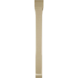 Ekena Millwork - BKTUR0352X36X36TRA06RCPR - Timberthane Faux Wood Traditional Style Bracket w/ Offset Brace, Slat Ends, 3 1/2"W x 36"D x 36"H, Primed Tan