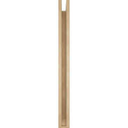 Ekena Millwork - BKTUR0352X36X40TRA06RCPR - Timberthane Faux Wood Traditional Style Bracket w/ Offset Brace, Slat Ends, 3 1/2"W x 36"D x 40"H, Primed Tan