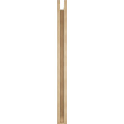 Ekena Millwork - BKTUR0352X36X44TRA06RCPR - Timberthane Faux Wood Traditional Style Bracket w/ Offset Brace, Slat Ends, 3 1/2"W x 36"D x 44"H, Primed Tan