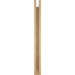Ekena Millwork - BKTUR0352X38X38TRA06RCPR - Timberthane Faux Wood Traditional Style Bracket w/ Offset Brace, Slat Ends, 3 1/2"W x 38"D x 38"H, Primed Tan