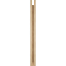 Ekena Millwork - BKTUR0352X38X44TRA06RCPR - Timberthane Faux Wood Traditional Style Bracket w/ Offset Brace, Slat Ends, 3 1/2"W x 38"D x 44"H, Primed Tan