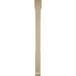 Ekena Millwork - BKTUR0352X40X44TRA06RCPR - Timberthane Faux Wood Traditional Style Bracket w/ Offset Brace, Slat Ends, 3 1/2"W x 40"D x 44"H, Primed Tan