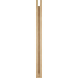 Ekena Millwork - BKTUR0352X40X44TRA06RCPR - Timberthane Faux Wood Traditional Style Bracket w/ Offset Brace, Slat Ends, 3 1/2"W x 40"D x 44"H, Primed Tan