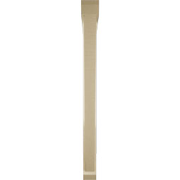 Ekena Millwork - BKTUR0352X42X42TRA06RCPR - Timberthane Faux Wood Traditional Style Bracket w/ Offset Brace, Slat Ends, 3 1/2"W x 42"D x 42"H, Primed Tan