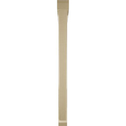 Ekena Millwork - BKTUR0352X44X44TRA06RCPR - Timberthane Faux Wood Traditional Style Bracket w/ Offset Brace, Slat Ends, 3 1/2"W x 44"D x 44"H, Primed Tan