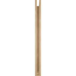 Ekena Millwork - BKTUR0352X44X44TRA06RCPR - Timberthane Faux Wood Traditional Style Bracket w/ Offset Brace, Slat Ends, 3 1/2"W x 44"D x 44"H, Primed Tan
