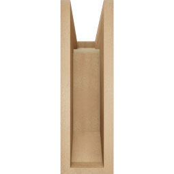 Ekena Millwork - BKTUR0554X14X18TRA06RCPR - Timberthane Faux Wood Traditional Style Bracket w/ Offset Brace, Slat Ends, 5 1/2"W x 14"D x 18"H, Primed Tan