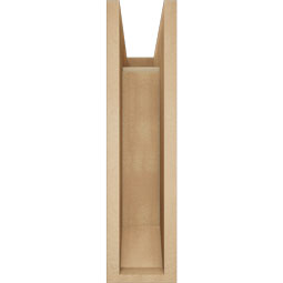 Ekena Millwork - BKTUR0554X14X22TRA06RCPR - Timberthane Faux Wood Traditional Style Bracket w/ Offset Brace, Slat Ends, 5 1/2"W x 14"D x 22"H, Primed Tan