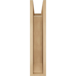 Ekena Millwork - BKTUR0554X14X26TRA06RCPR - Timberthane Faux Wood Traditional Style Bracket w/ Offset Brace, Slat Ends, 5 1/2"W x 14"D x 26"H, Primed Tan