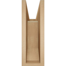 Ekena Millwork - BKTUR0554X16X16TRA06RCPR - Timberthane Faux Wood Traditional Style Bracket w/ Offset Brace, Slat Ends, 5 1/2"W x 16"D x 16"H, Primed Tan