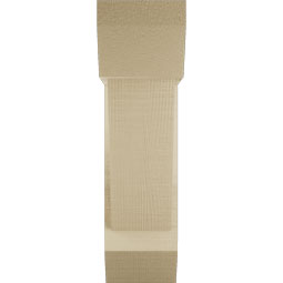 Ekena Millwork - BKTUR0554X16X20TRA06RCPR - Timberthane Faux Wood Traditional Style Bracket w/ Offset Brace, Slat Ends, 5 1/2"W x 16"D x 20"H, Primed Tan