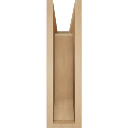 Ekena Millwork - BKTUR0554X16X20TRA06RCPR - Timberthane Faux Wood Traditional Style Bracket w/ Offset Brace, Slat Ends, 5 1/2"W x 16"D x 20"H, Primed Tan