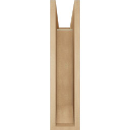 Ekena Millwork - BKTUR0554X16X24TRA06RCPR - Timberthane Faux Wood Traditional Style Bracket w/ Offset Brace, Slat Ends, 5 1/2"W x 16"D x 24"H, Primed Tan