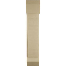 Ekena Millwork - BKTUR0554X16X28TRA06RCPR - Timberthane Faux Wood Traditional Style Bracket w/ Offset Brace, Slat Ends, 5 1/2"W x 16"D x 28"H, Primed Tan