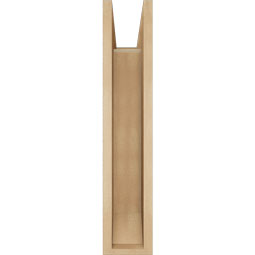 Ekena Millwork - BKTUR0554X16X28TRA06RCPR - Timberthane Faux Wood Traditional Style Bracket w/ Offset Brace, Slat Ends, 5 1/2"W x 16"D x 28"H, Primed Tan