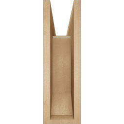 Ekena Millwork - BKTUR0554X18X18TRA06RCPR - Timberthane Faux Wood Traditional Style Bracket w/ Offset Brace, Slat Ends, 5 1/2"W x 18"D x 18"H, Primed Tan