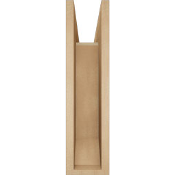 Ekena Millwork - BKTUR0554X18X22TRA06RCPR - Timberthane Faux Wood Traditional Style Bracket w/ Offset Brace, Slat Ends, 5 1/2"W x 18"D x 22"H, Primed Tan