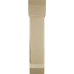 Ekena Millwork - BKTUR0554X18X26TRA06RCPR - Timberthane Faux Wood Traditional Style Bracket w/ Offset Brace, Slat Ends, 5 1/2"W x 18"D x 26"H, Primed Tan