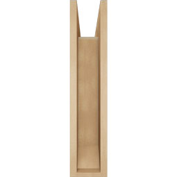 Ekena Millwork - BKTUR0554X18X26TRA06RCPR - Timberthane Faux Wood Traditional Style Bracket w/ Offset Brace, Slat Ends, 5 1/2"W x 18"D x 26"H, Primed Tan