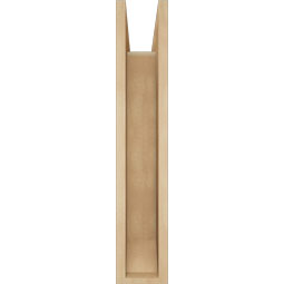 Ekena Millwork - BKTUR0554X18X30TRA06RCPR - Timberthane Faux Wood Traditional Style Bracket w/ Offset Brace, Slat Ends, 5 1/2"W x 18"D x 30"H, Primed Tan