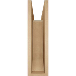 Ekena Millwork - BKTUR0554X20X20TRA06RCPR - Timberthane Faux Wood Traditional Style Bracket w/ Offset Brace, Slat Ends, 5 1/2"W x 20"D x 20"H, Primed Tan