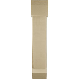 Ekena Millwork - BKTUR0554X20X28TRA06RCPR - Timberthane Faux Wood Traditional Style Bracket w/ Offset Brace, Slat Ends, 5 1/2"W x 20"D x 28"H, Primed Tan