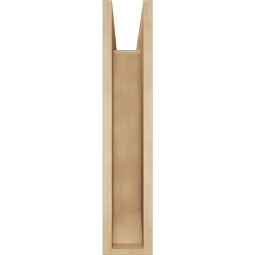 Ekena Millwork - BKTUR0554X20X28TRA06RCPR - Timberthane Faux Wood Traditional Style Bracket w/ Offset Brace, Slat Ends, 5 1/2"W x 20"D x 28"H, Primed Tan