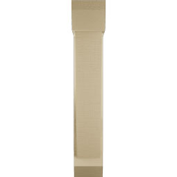 Ekena Millwork - BKTUR0554X20X32TRA06RCPR - Timberthane Faux Wood Traditional Style Bracket w/ Offset Brace, Slat Ends, 5 1/2"W x 20"D x 32"H, Primed Tan