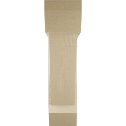 Ekena Millwork - BKTUR0554X22X22TRA06RCPR - Timberthane Faux Wood Traditional Style Bracket w/ Offset Brace, Slat Ends, 5 1/2"W x 22"D x 22"H, Primed Tan