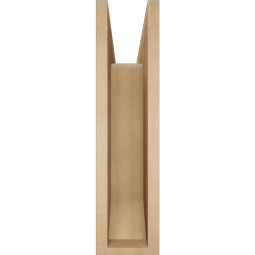 Ekena Millwork - BKTUR0554X22X22TRA06RCPR - Timberthane Faux Wood Traditional Style Bracket w/ Offset Brace, Slat Ends, 5 1/2"W x 22"D x 22"H, Primed Tan