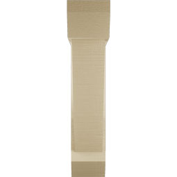 Ekena Millwork - BKTUR0554X22X26TRA06RCPR - Timberthane Faux Wood Traditional Style Bracket w/ Offset Brace, Slat Ends, 5 1/2"W x 22"D x 26"H, Primed Tan