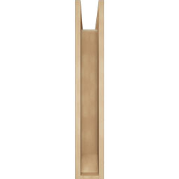 Ekena Millwork - BKTUR0554X22X34TRA06RCPR - Timberthane Faux Wood Traditional Style Bracket w/ Offset Brace, Slat Ends, 5 1/2"W x 22"D x 34"H, Primed Tan