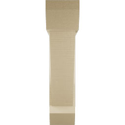 Ekena Millwork - BKTUR0554X24X24TRA06RCPR - Timberthane Faux Wood Traditional Style Bracket w/ Offset Brace, Slat Ends, 5 1/2"W x 24"D x 24"H, Primed Tan