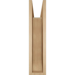 Ekena Millwork - BKTUR0554X24X24TRA06RCPR - Timberthane Faux Wood Traditional Style Bracket w/ Offset Brace, Slat Ends, 5 1/2"W x 24"D x 24"H, Primed Tan