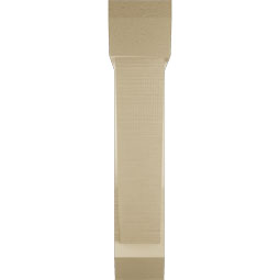 Ekena Millwork - BKTUR0554X24X28TRA06RCPR - Timberthane Faux Wood Traditional Style Bracket w/ Offset Brace, Slat Ends, 5 1/2"W x 24"D x 28"H, Primed Tan