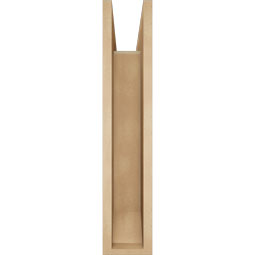 Ekena Millwork - BKTUR0554X24X28TRA06RCPR - Timberthane Faux Wood Traditional Style Bracket w/ Offset Brace, Slat Ends, 5 1/2"W x 24"D x 28"H, Primed Tan