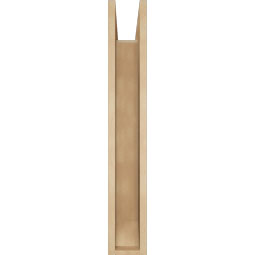 Ekena Millwork - BKTUR0554X24X36TRA06RCPR - Timberthane Faux Wood Traditional Style Bracket w/ Offset Brace, Slat Ends, 5 1/2"W x 24"D x 36"H, Primed Tan