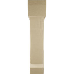 Ekena Millwork - BKTUR0554X26X26TRA06RCPR - Timberthane Faux Wood Traditional Style Bracket w/ Offset Brace, Slat Ends, 5 1/2"W x 26"D x 26"H, Primed Tan